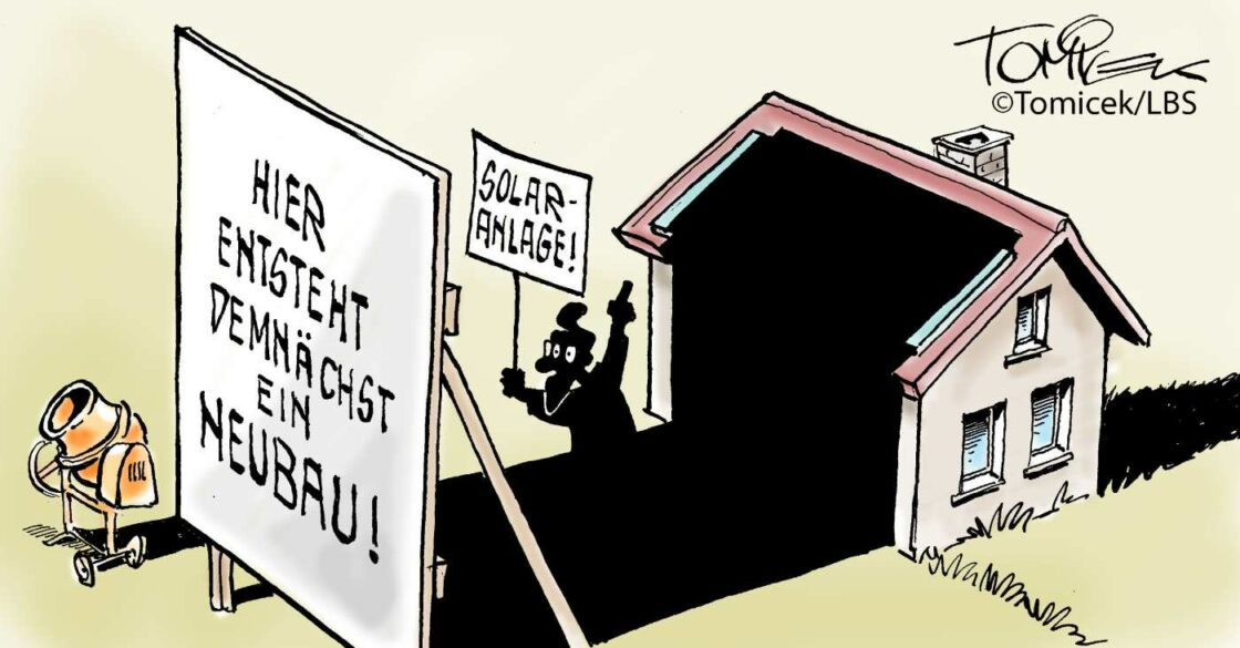 Das Nachbarhaus darf die Solaranlage teilweise überschatten – zum Nachteil des Eigentümers der Solaranlage.